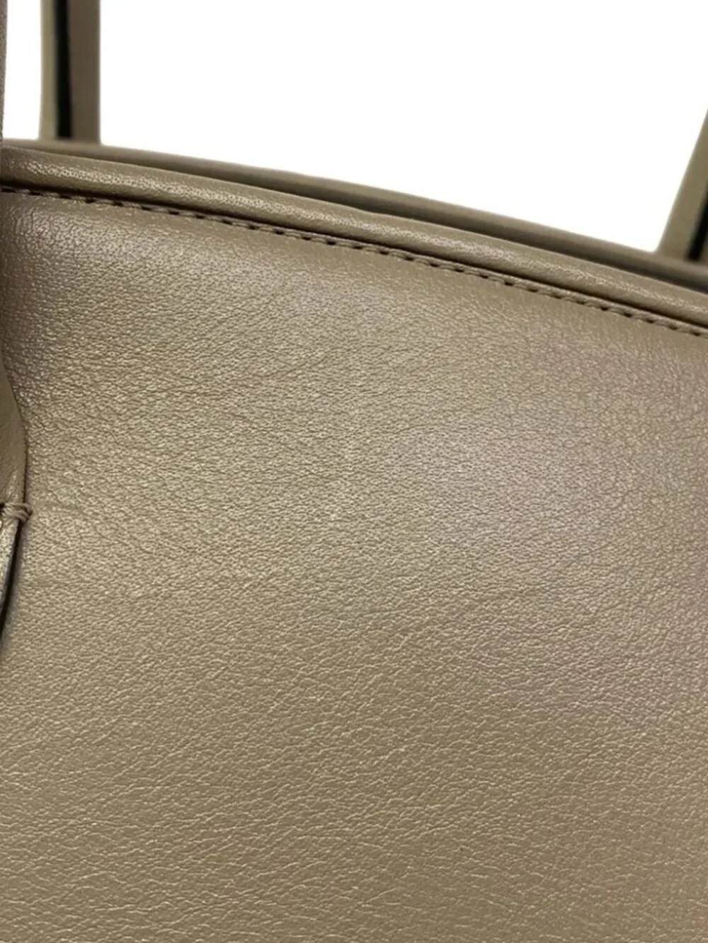 MARNI TULIPEA Small Top-Handle Bag BMMP0167U0 Gray Beige Leather Tote Bag